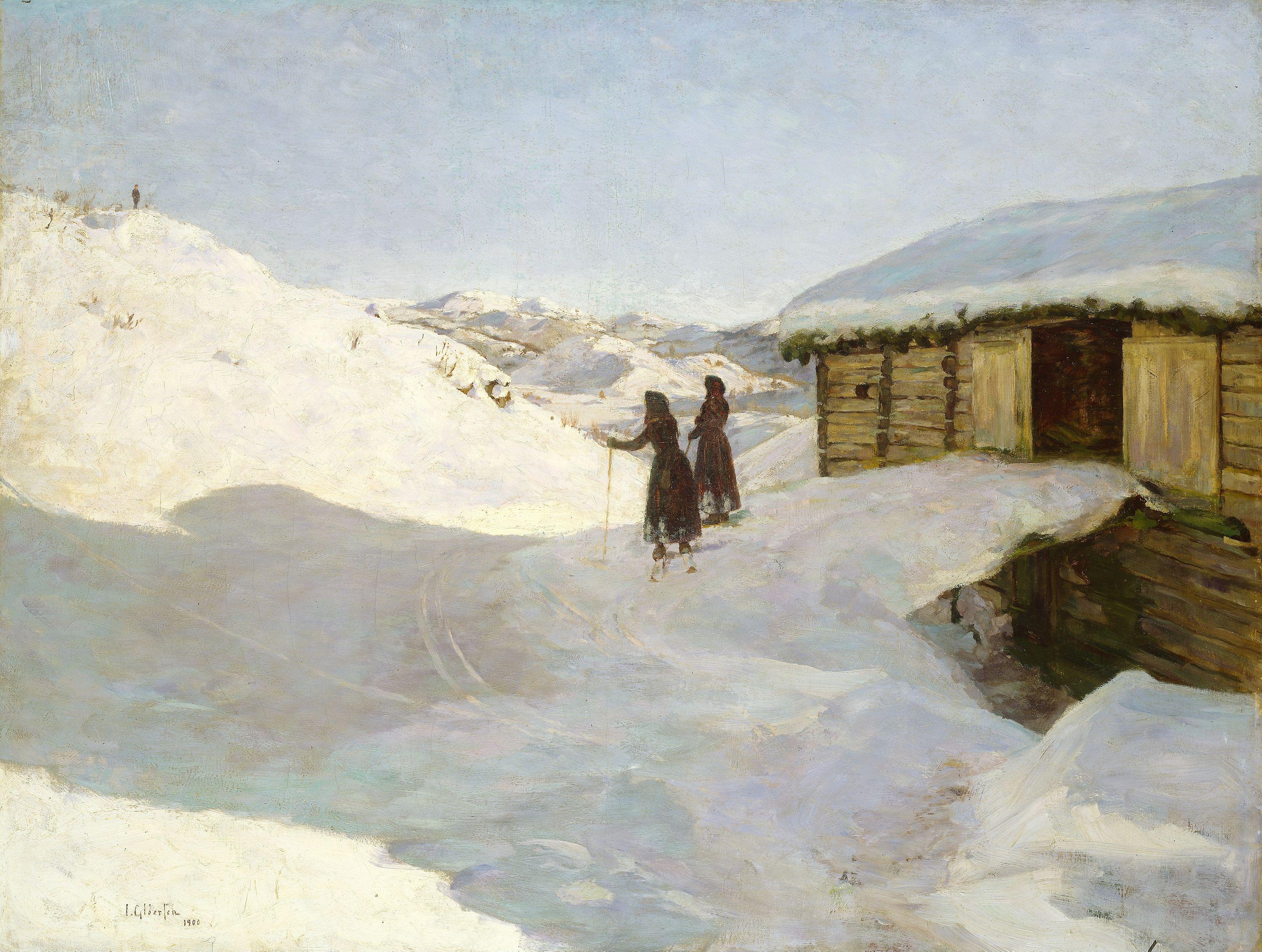 Jacob Gløersen, Winter at Vågsli in Telemark