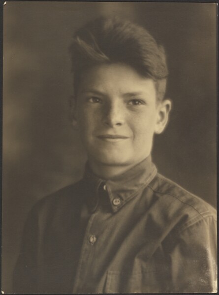 Louis Fleckenstein, [Portrait of a Young Boy in Button Up Shirt]