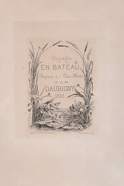 Charles-François Daubigny, Frontispiece from "Voyage en bateau"