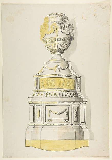 Anonymous, French, 18th century, Design for an Urn