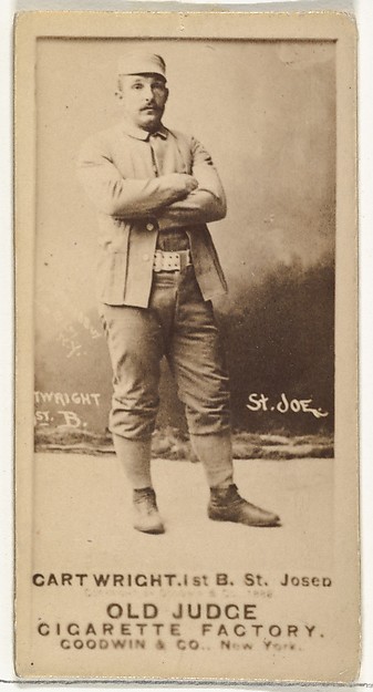 Goodwin & Company, Edward Charles "Jumbo" Cartwright, 1st Base, St. Joseph Clay Eaters, from the Old Judge series (N172) for Old Judge Cigarettes