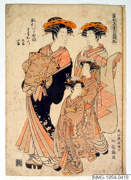 Isoda Koryusai, Träsnitt, Bildkonst, Print, Woodcut, Woodblock