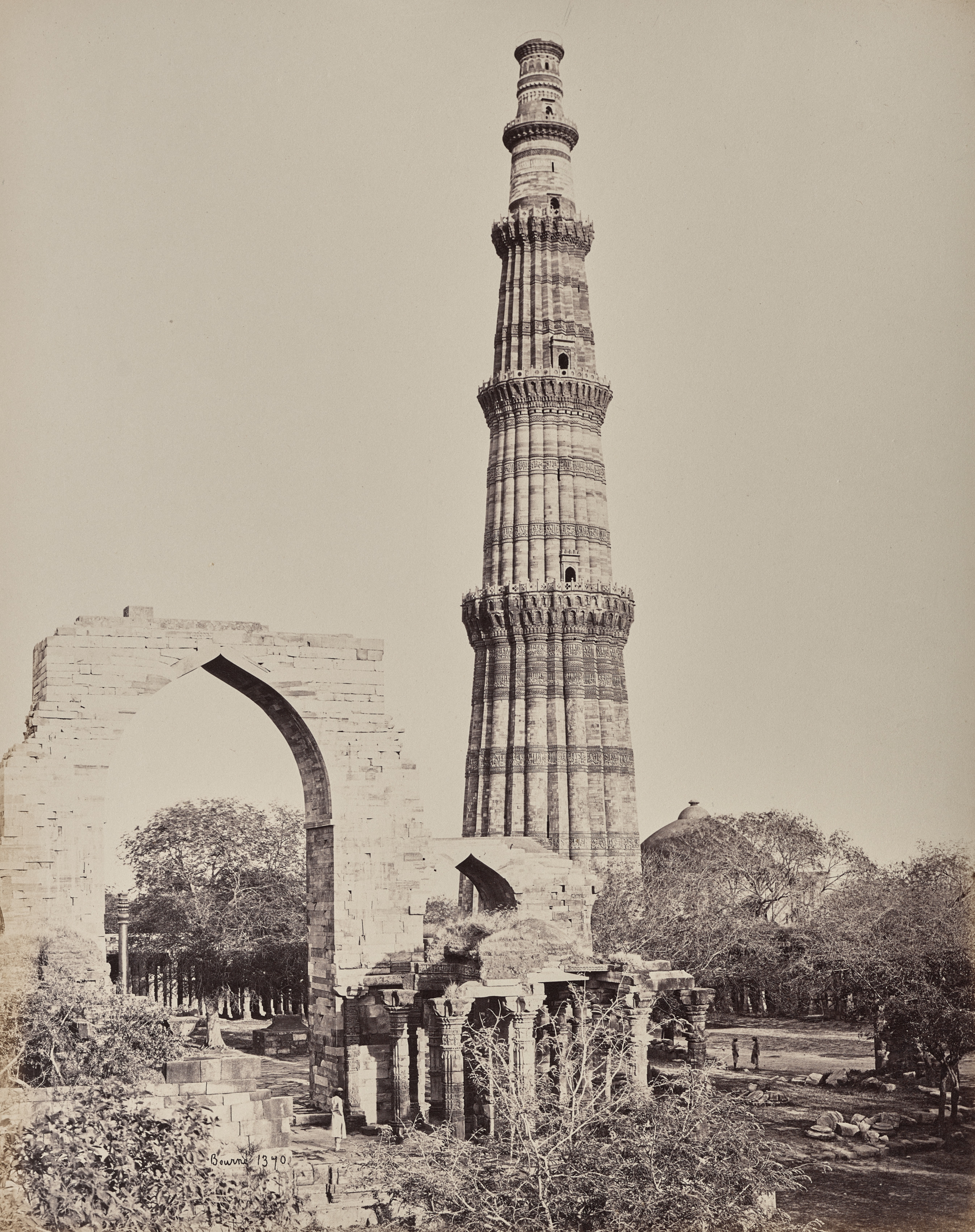 Samuel Bourne, Delhi. The Kootub Minar or Tower in the Ruined City of Old Delhi