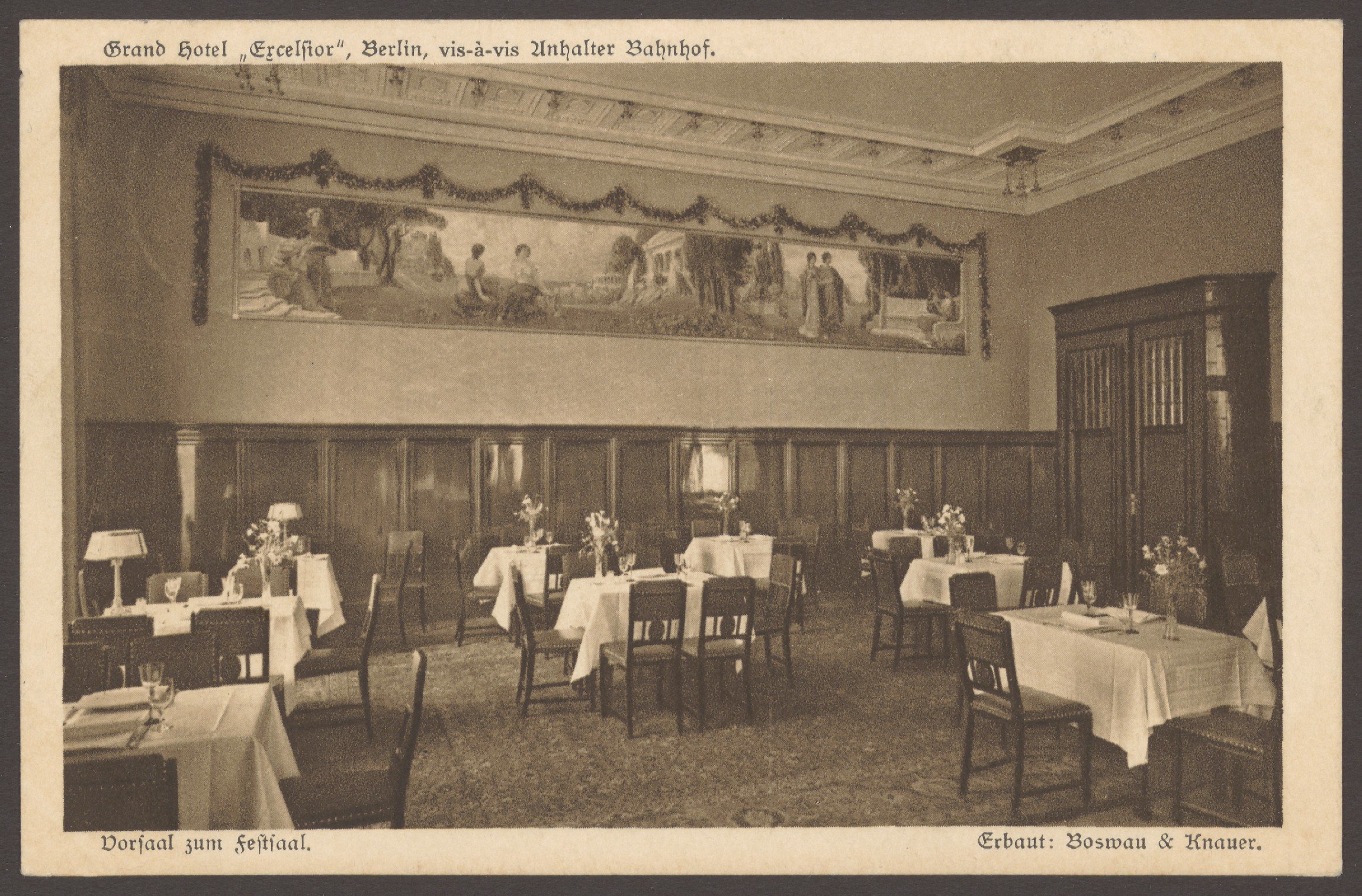 Unknown artist, Ansichtskarte „Vorsaal zum Festsaal“ Hotel Excelsior, Stresemannstraße [1/2]