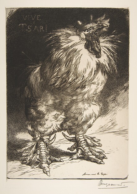 Félix Bracquemond, Le Coq de France, from "L'Estampe Originale"
