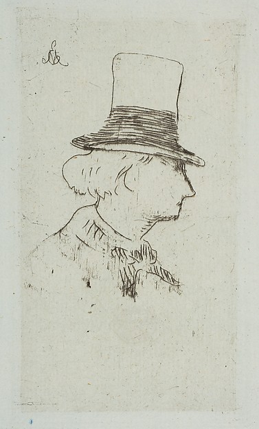 Edouard Manet, Portrait of Charles Baudelaire in Profile