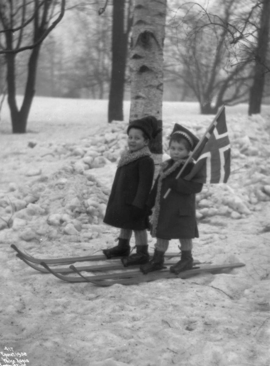 Anders Beer Wilse, Prot: To gutter paa Ski Fru Schønbergs Jan.1902