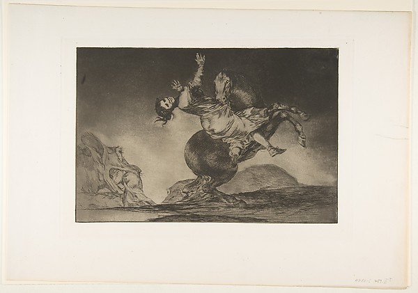 Goya (Francisco de Goya y Lucientes), The horse abductor, from "The Disparates" (Follies / Irrationalities)