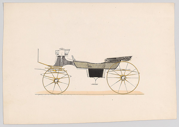 Anonymous, French, 19th century, Design for Vis-A-Vis/Sociable Carriage