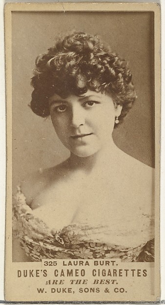 W. Duke, Sons & Co., Card Number 325, Laura Burt, from the Actors and Actresses series (N145-5) issued by Duke Sons & Co. to promote Cameo Cigarettes