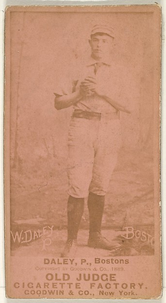 Goodwin & Company, Daley, Pitcher, Boston, from the Old Judge series (N172) for Old Judge Cigarettes