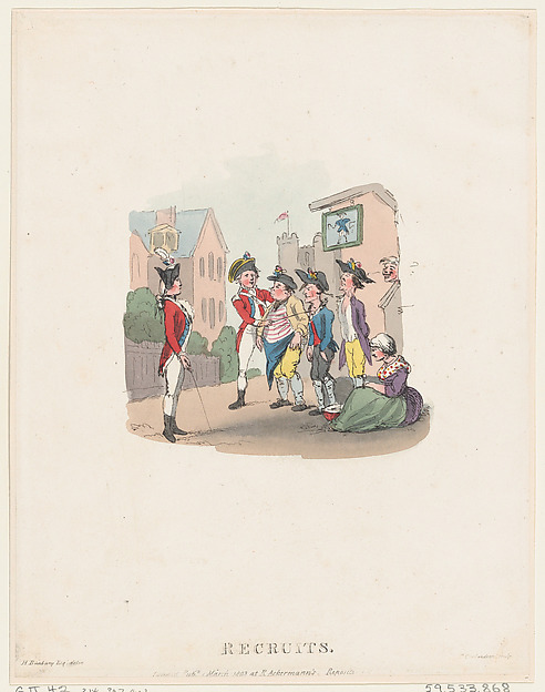 Thomas Rowlandson, Recruits