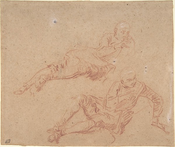 Nicolas Lancret, Two Studies of Reclining Youth
