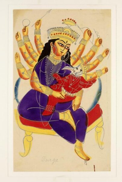 Unknown, Durga and Ganesha