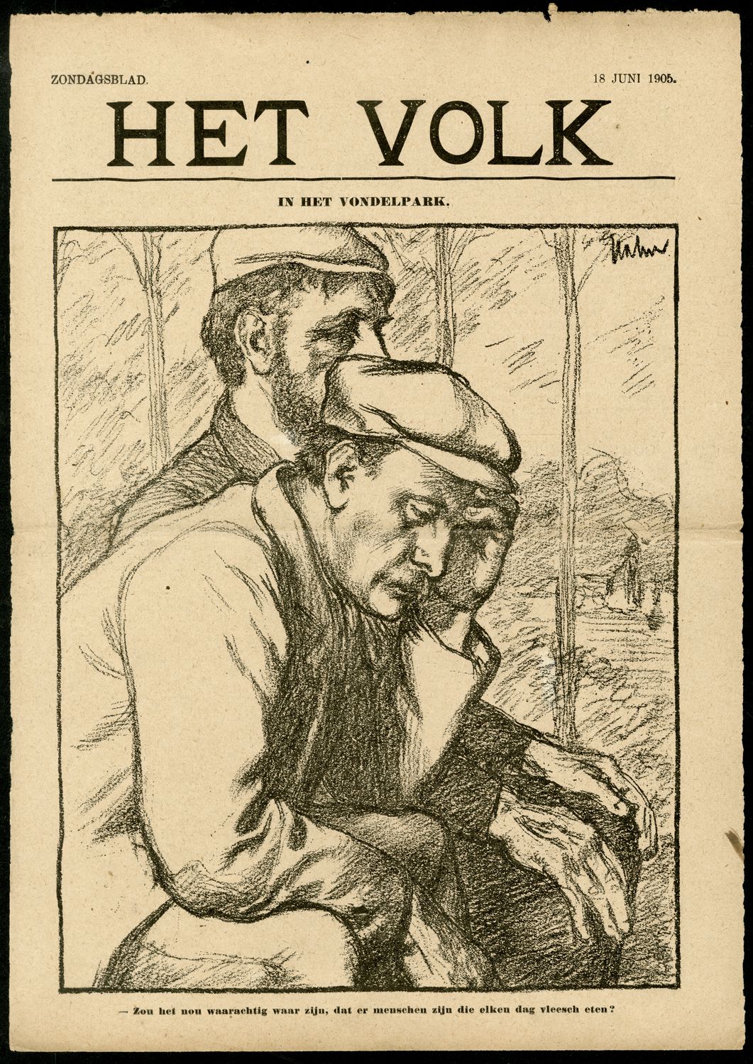 Hahn, Albert,draughtsman., In het Vondelpark