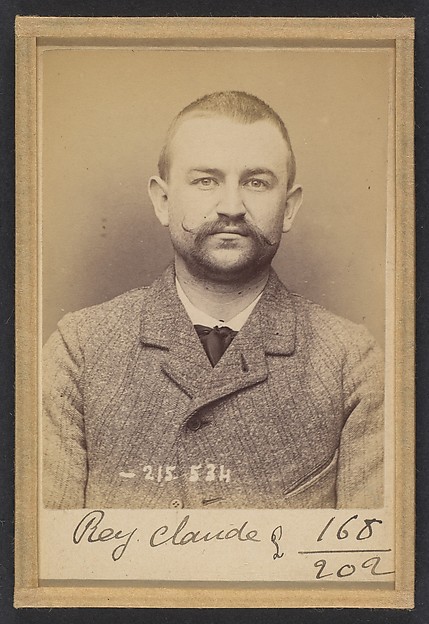 Alphonse Bertillon, Rey. Claude. 23 ans, né le 24/5/70 au Creusot (Saone & Loire). Ébéniste. Anarchiste. 12/3/94.