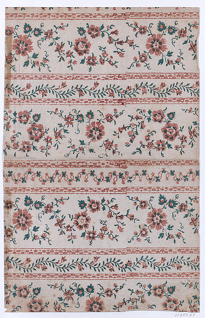 Anonymous, Book cover with two borders with floral patterns