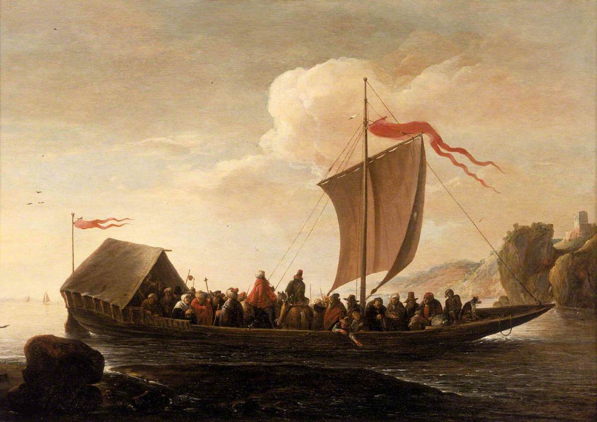 Pieter de Bloot, A Ferry Boat on a Calm Sea