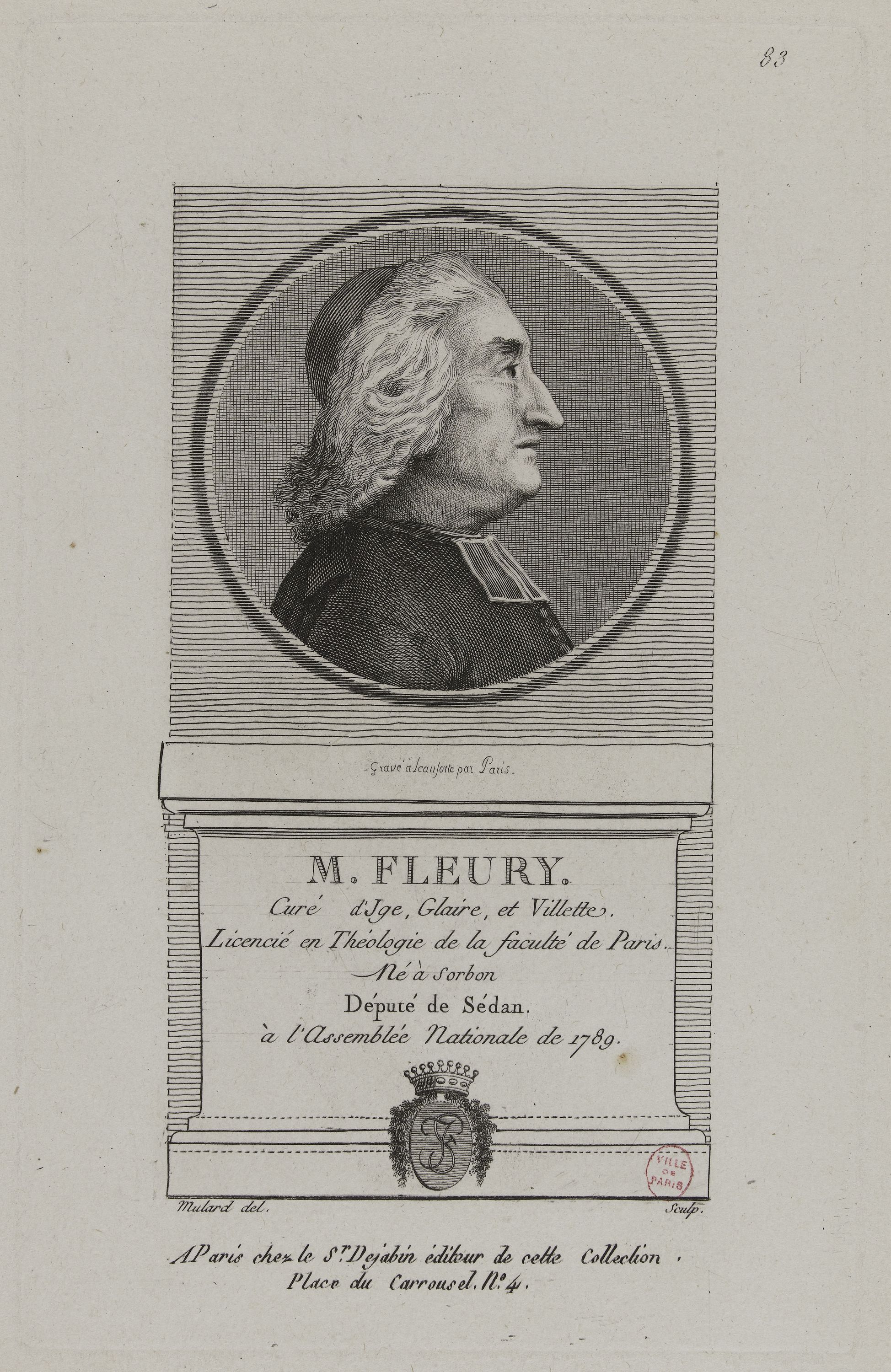 Anonyme, Portrait de M. Fleury