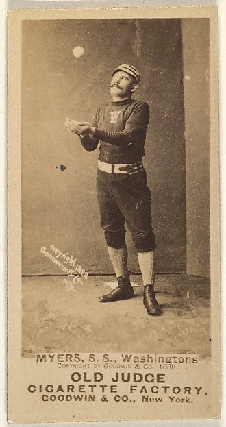 Goodwin & Company, James Albert "Al" Myers, Shortstop, Washington Nationals, from the Old Judge series (N172) for Old Judge Cigarettes