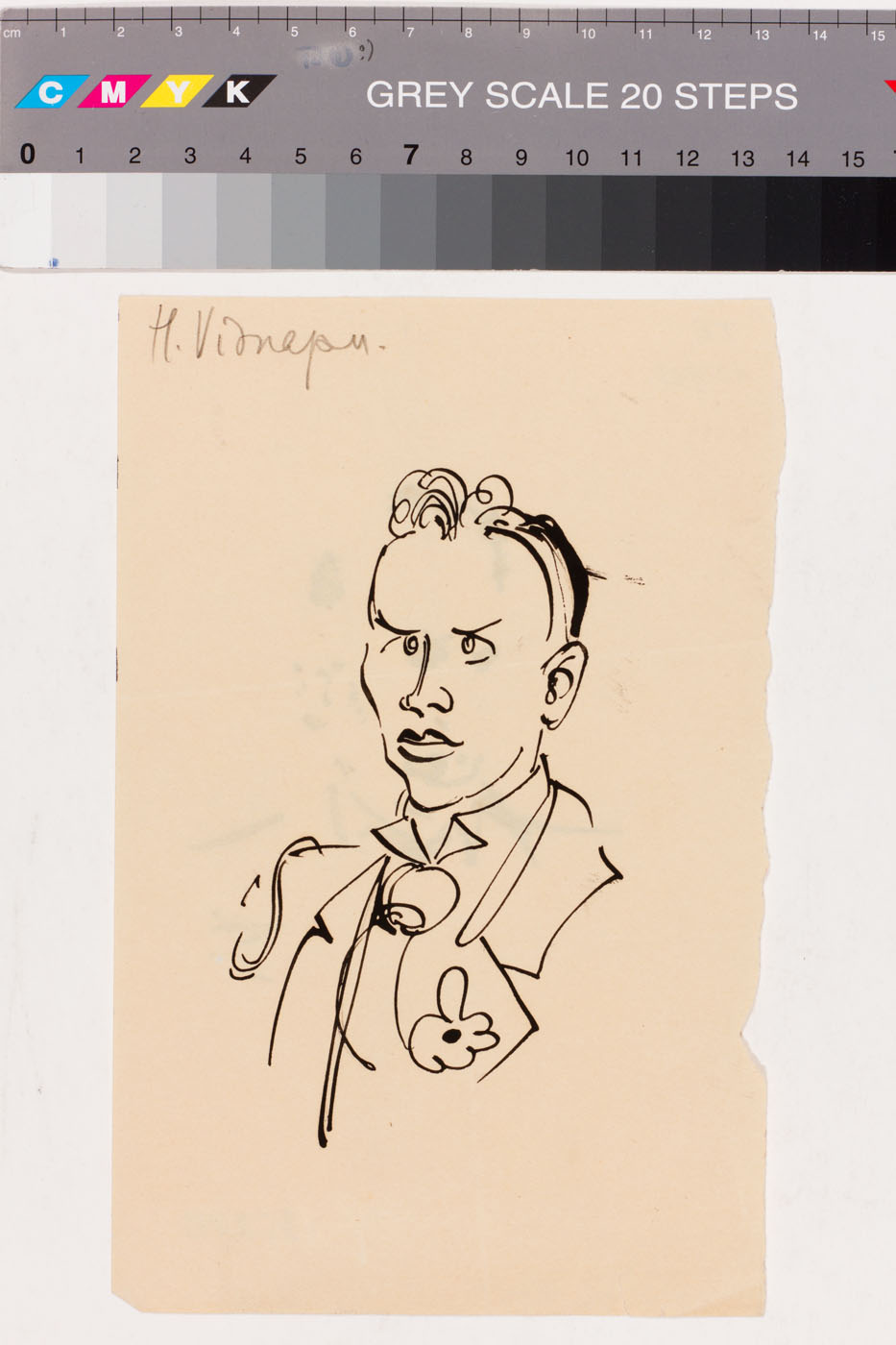 Ado (autor) Vabbe, Portrait of Henrik Visnatree/Portrait of a man