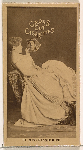 W. Duke, Sons & Co., Card Number 94, Fanny Rice, from the Actors and Actresses series (N145-2) issued by Duke Sons & Co. to promote Cross Cut Cigarettes