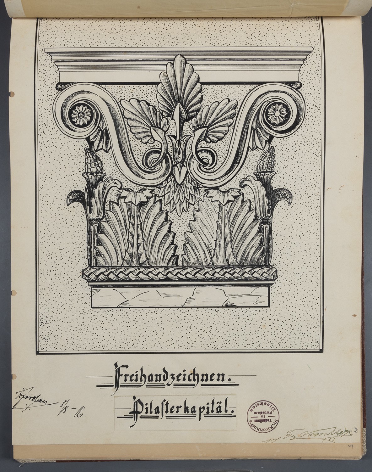 Franz Jordan (Potsdam-Babelsberg), Pilasterkapitell