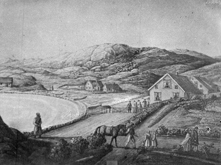 Carl Peter Curman, Drawing of Kyrkvik, Lysekil