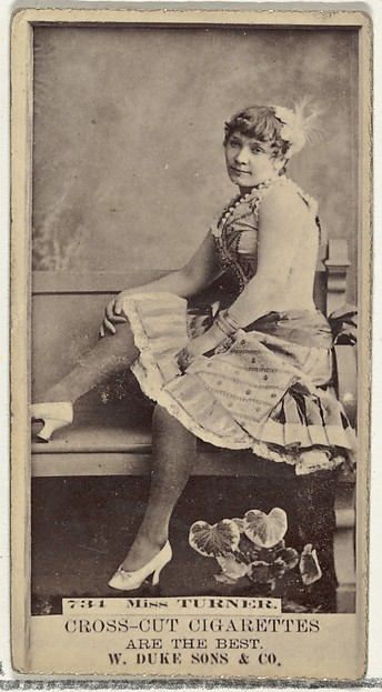 W. Duke, Sons & Co., Card Number 731, Miss Turner, from the Actors and Actresses series (N145-3) issued by Duke Sons & Co. to promote Cross Cut Cigarettes