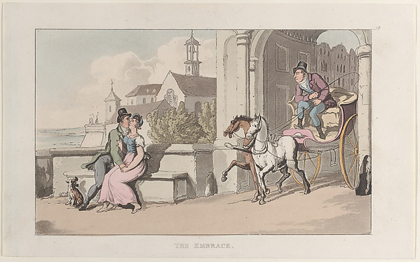 Thomas Rowlandson, The Embrace, from "Journal of Sentimental Travels in the Southern Provinces of France, Shortly Before the Revolution"