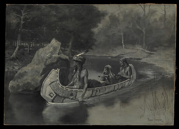 Frederic Remington, Pitched It Sheer into the River . . . Where It Still Is Seen in the Summer