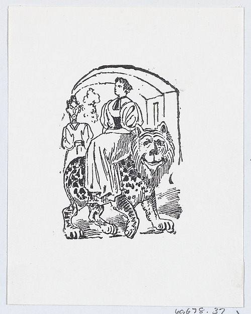 José Guadalupe Posada, A woman riding on the back of a tiger