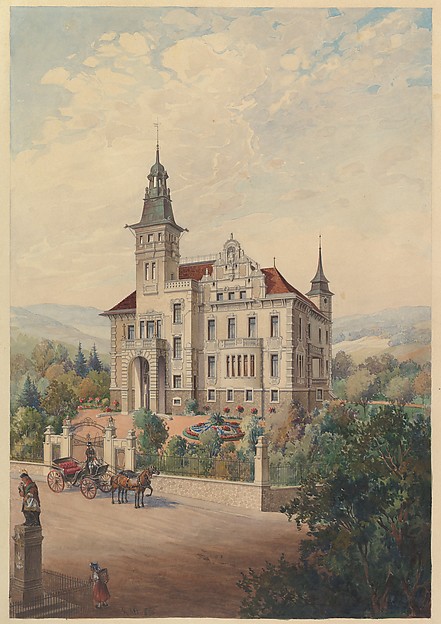 Rudolf von Alt, View of a Swiss Villa