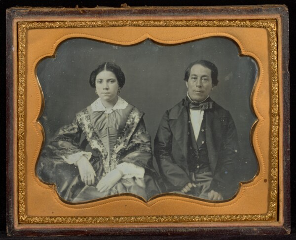 Unknown, [Portrait of a Seated Woman and Man]