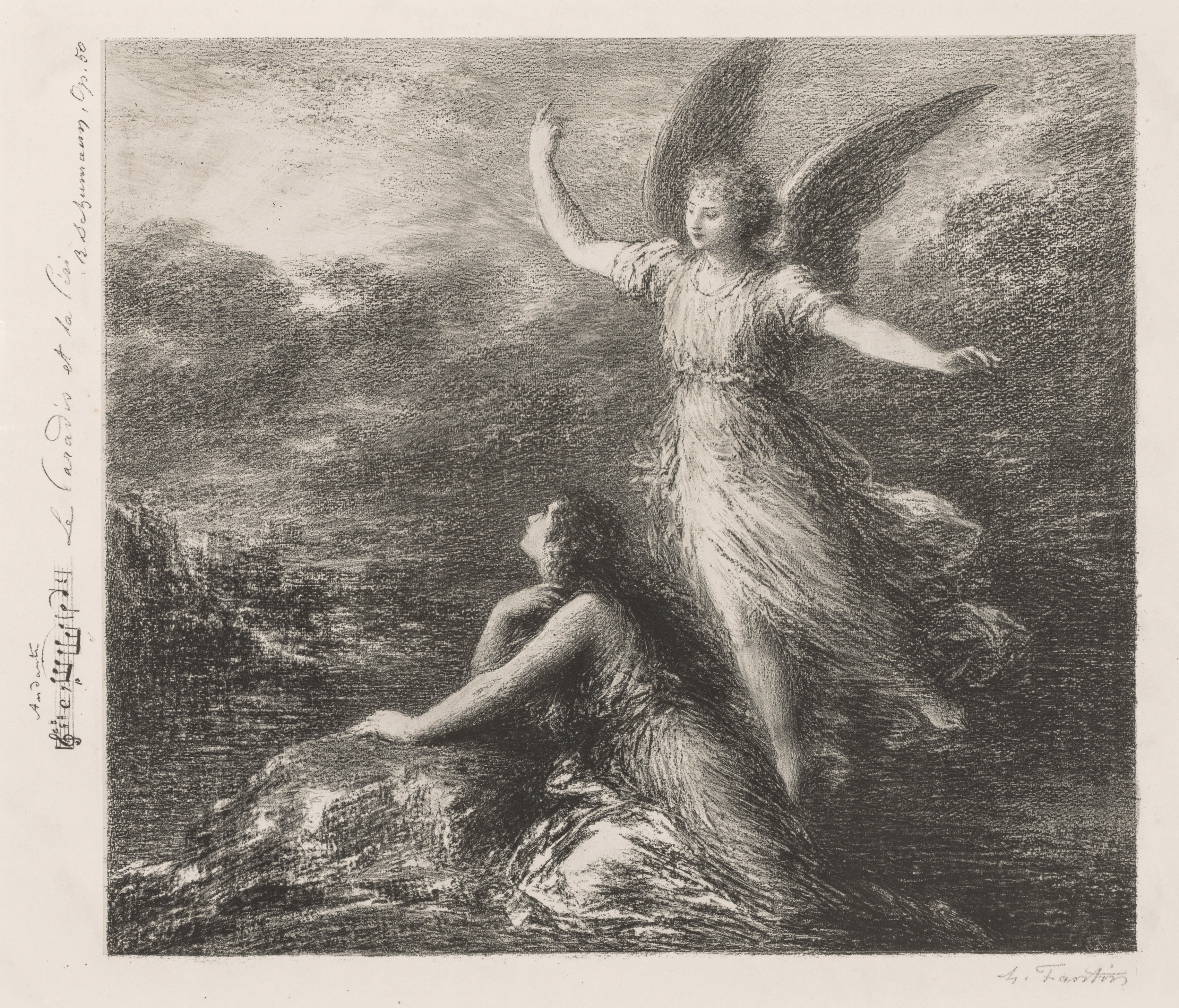 Henri Fantin-Latour, Debut from Paradise and the Peri (Second Plate)