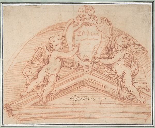 Anonymous, French, 18th century, Design for a Pediment