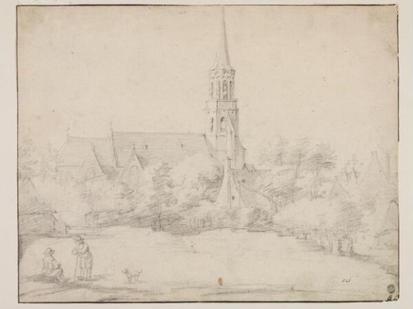 David Teniers the Younger, landscape with a church and houses set among trees