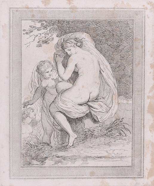 Thomas Rowlandson, A Nymph Drying Herself