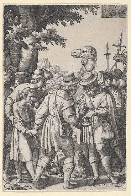 Georg Pencz, Joseph Sold to the Merchants, from "The Story of Joseph"