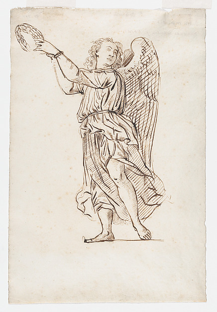 Eugène Delacroix, Angel with a Crown of Laurel, or Figure of Victory after Mantegna