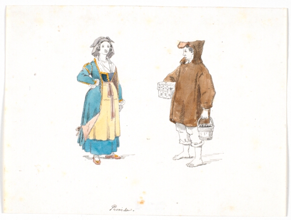 Martinus Rørbye, To dragtstudier, Procida