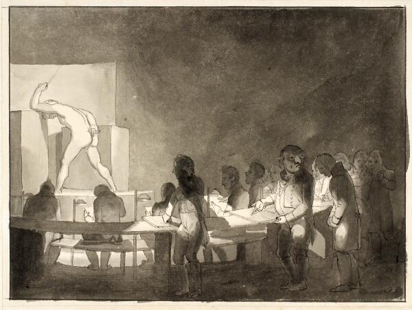 C.W. Eckersberg, Satire over modelskolen på Kunstakademiet