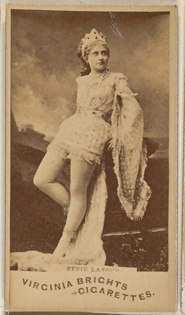 Allen & Ginter, Effie Latour, from the Actors and Actresses series (N45, Type 1) for Virginia Brights Cigarettes