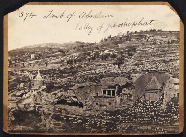 Francis Frith, Tomb of Absalom.  Valley of Jehoshaphat