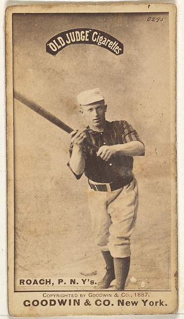 Goodwin & Company, John F. Roach, Pitcher, New York, from the Old Judge series (N172) for Old Judge Cigarettes