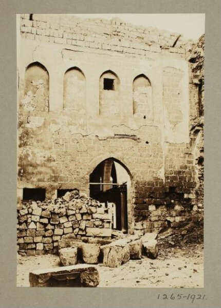 K.A.C. Creswell, Rear façade of the bimaristan (hospital) of Mamluk Sultan al-Mu'ayyad Shaykh, Cairo