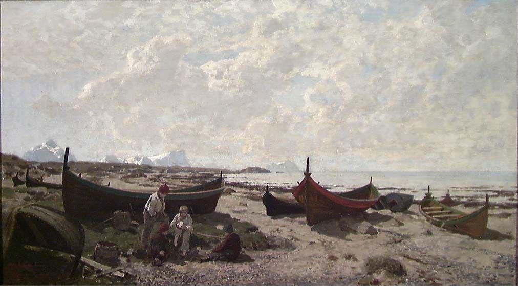 Otto Sinding, Boats on the Beach