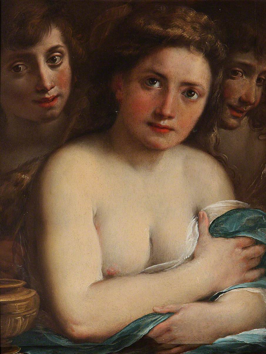 Giulio Cesare Procaccini, Mary Magdalen with Saint John the Baptist and an Angel
