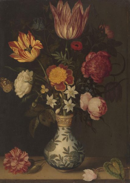 Ambrosius Bosschaert, Still Life with Flowers in a Wan-Li Vase