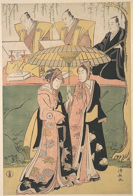 Torii Kiyonaga, Scene from a Shosa Act